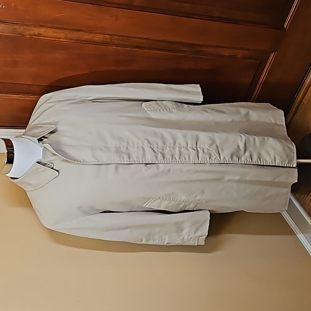 Vintage London Fog Trench Coat 42 short men's tan beige jacket